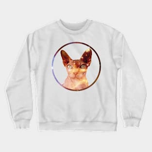 Cosmic Circle Sphynx Cat Crewneck Sweatshirt